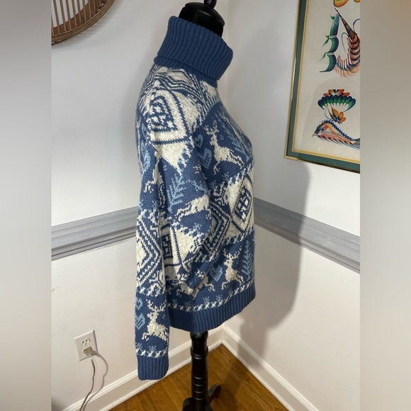 Vintage United States Sweaters women’s reindeer turtleneck sweater large. - Picture 7 of 9